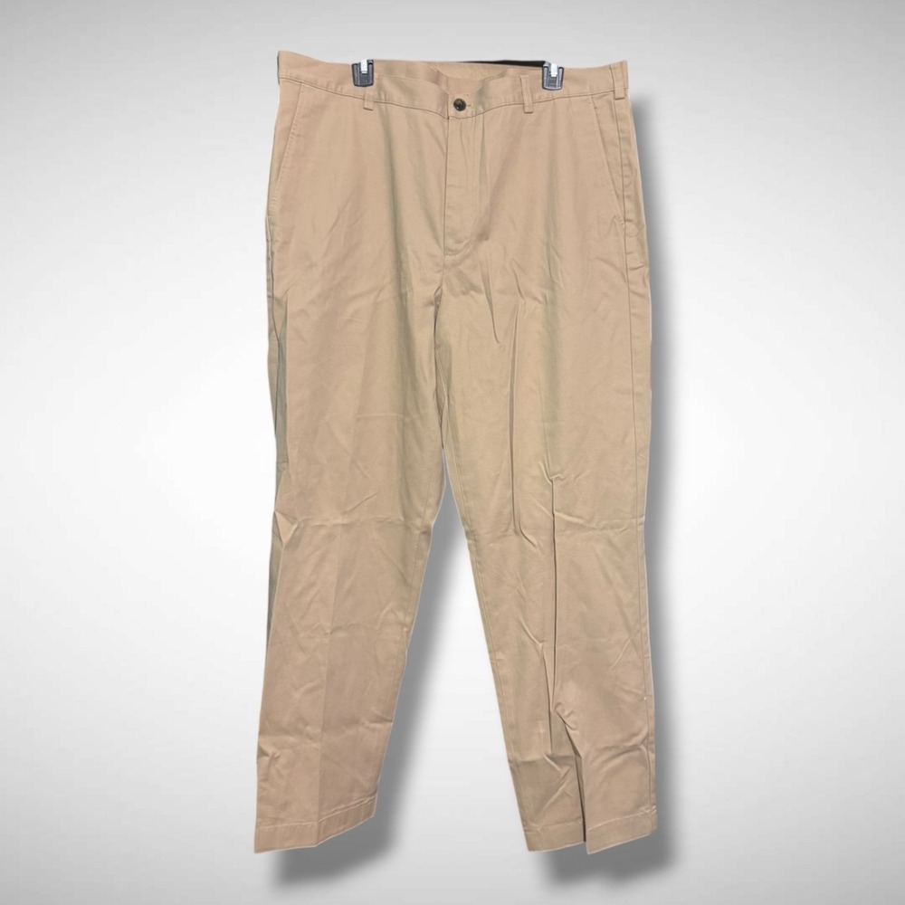 Brooks Brothers Pants Men's 40 X 32 Solid Brown Beige Chinos Cotton 346 Preppy
